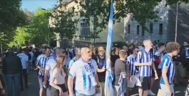 Ndeshja për Champions League, tifozët bardheblu ndezin atmosferën në Luksemburg (VIDEO)