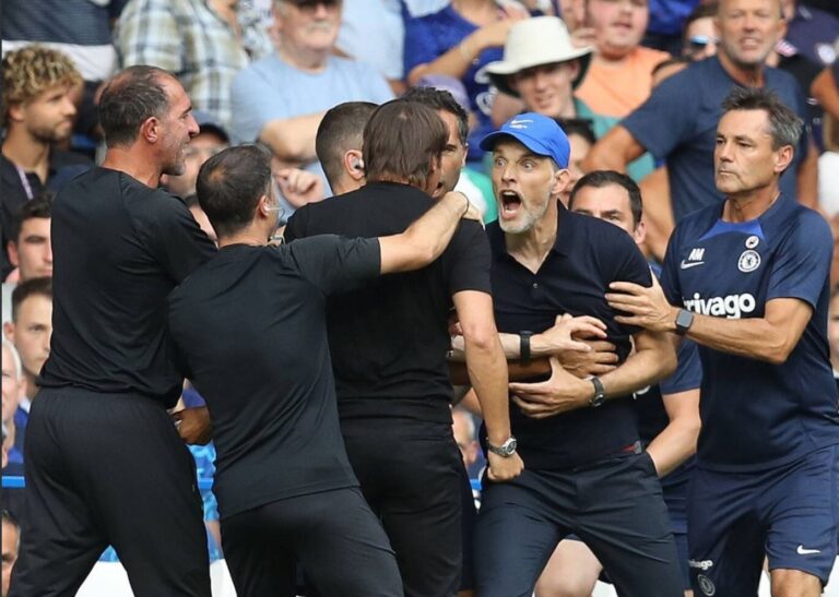 Barazim spektakolar mes Chelsea dhe Tottenham, por Conte dhe Tuchel gati kapen me grushte (VIDEO)
