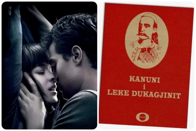 FOTO/ Shkrimtarja e ”Fifty Shades of Grey” po studion Kanunin e Lekë Dukagjinit