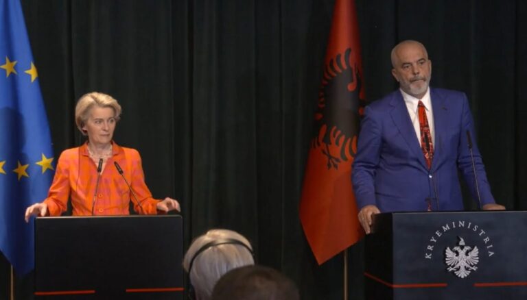 Kriza energjetike, Ursula von der Leyen: BE i jep Shqipërisë 80 milionë euro. Rama: Mbulon 1/6 e nevojave që ka vendi ynë