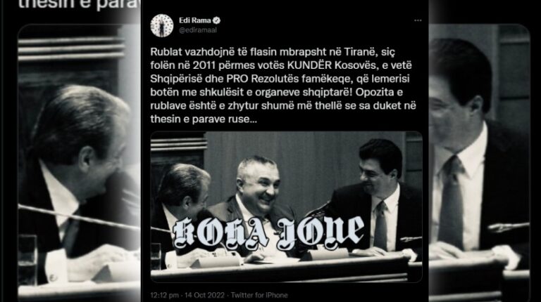 Kronikë/ Rama nxjerr foton e vjetër: Opozita e rublave është zhytur shumë thellë në thesin e parave ruse