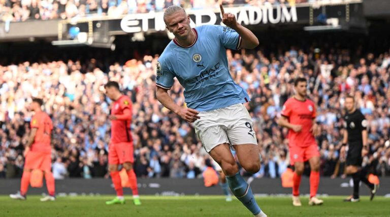 Manchester City fiton ndaj Brighton, Haaland lë shenjë me dopietë (VIDEO)