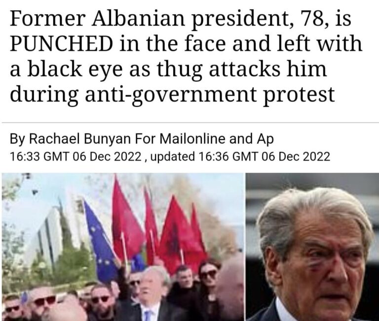 FOTO/ ”Edhe i gjakosur foli në tubim”, Sali Berisha ”pushton” mediat në Europë