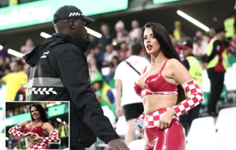 Duel i vakët në fushë, por super modelja kroate i vë “flakën” stadiumit në tribunë (FOTO LAJM)