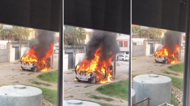 Ishte e parkuar, shkrumbohet makina në Shijak, dyshimet e para