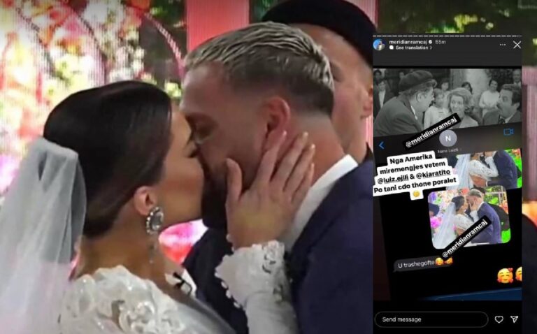 FOTO/ Luizi dhe Kiara “martohen”, nëna e këngëtarit reagon për herë të parë
