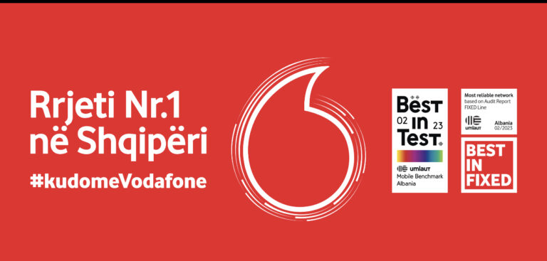 Vodafone Albania vlerësohet sërish si rrjeti Nr.1 në Shqipëri edhe për 2023-in