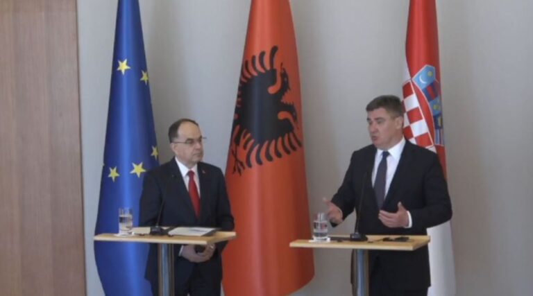 Presidenti Begaj pritet nga homologu kroat: Një linjë ajrore direkte mes dy vendeve