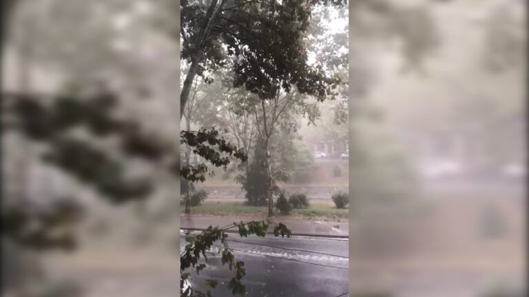 VIDEO/ Shi i rrëmbyeshëm, Tirana përfshihet nga stuhia