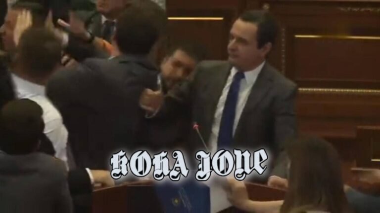 Plas grushti në Kuvendin e Kosovës, goditet Albin Kurti. Truprojat e tij përplasen me opozitën