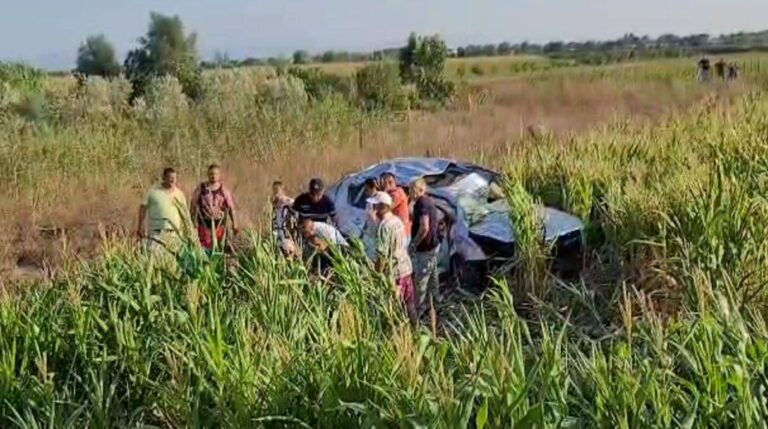 Aksident, plagoset familja prej pesë anëtarësh. Mjeti shtypet si copë kartoni