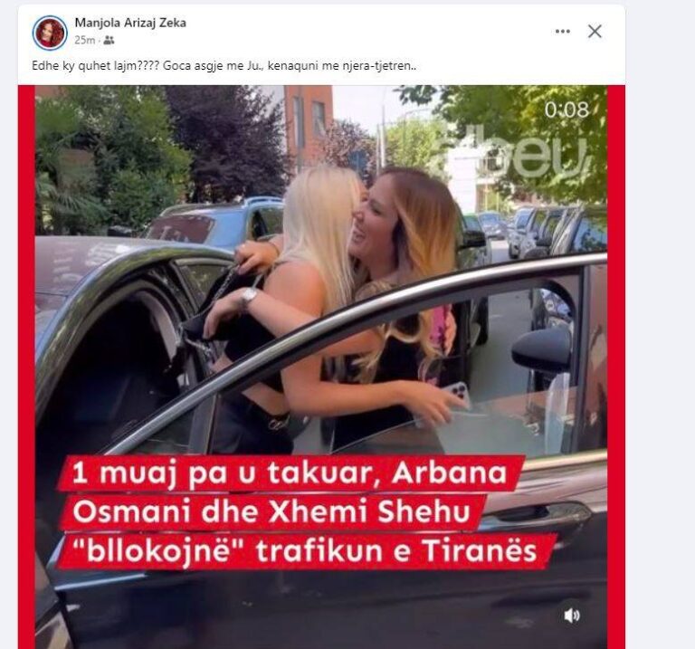Çfarë lajmi! Dy vajzat e TCH një muaj pa u parë me njera-tjetrën