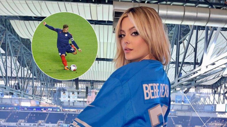 FOTO/ Xherdan Shaqiri luan në Los Angeles, artistja Bebe Rexha i jep mbështetje në stadium