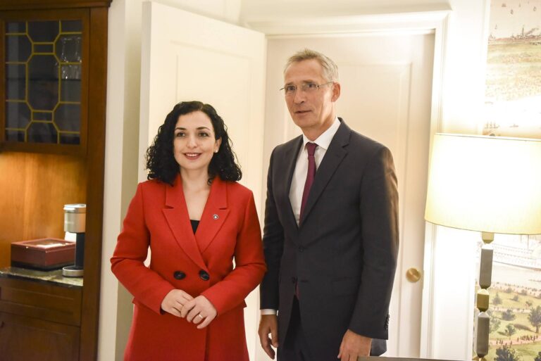 Presidentja Osmani takim me Stoltenberg në selinë e NATO-s