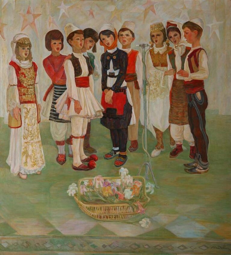 Kolazh i veprave të 50 piktorëve shqiptarë