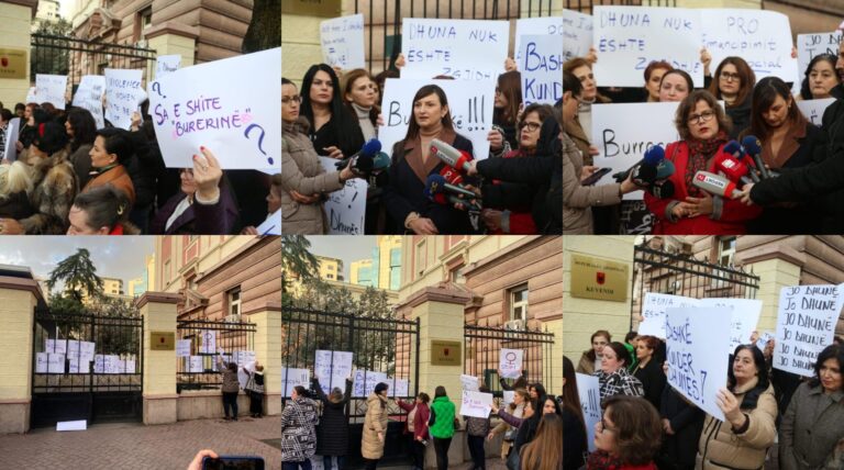 Protestë në mbështetje të Açkës, PD e Bashës: Ndalja e dh*nës ndaj grave e vajzave të fillojë nga Kuvendi