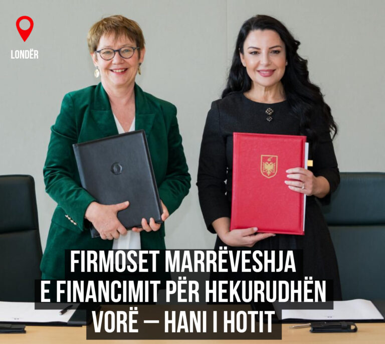 Zv/kryeministrja Balluku në Londër, nënshkruan marrëveshjen e huas për hekurudhën Vorë-Hani i Hotit