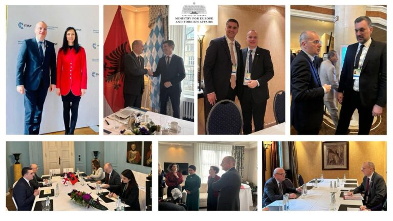 Konferenca në Mynih, ministri Hasani ndan fotot nga takimet me homologët: Puna e përbashkët për paqen e qëndrueshme