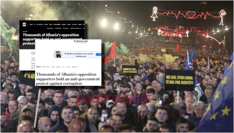 FOTO/ Nga AP te Washington Post, mediat ndërkombëtare pasqyrojnë protestën e opozitës së bashkuar