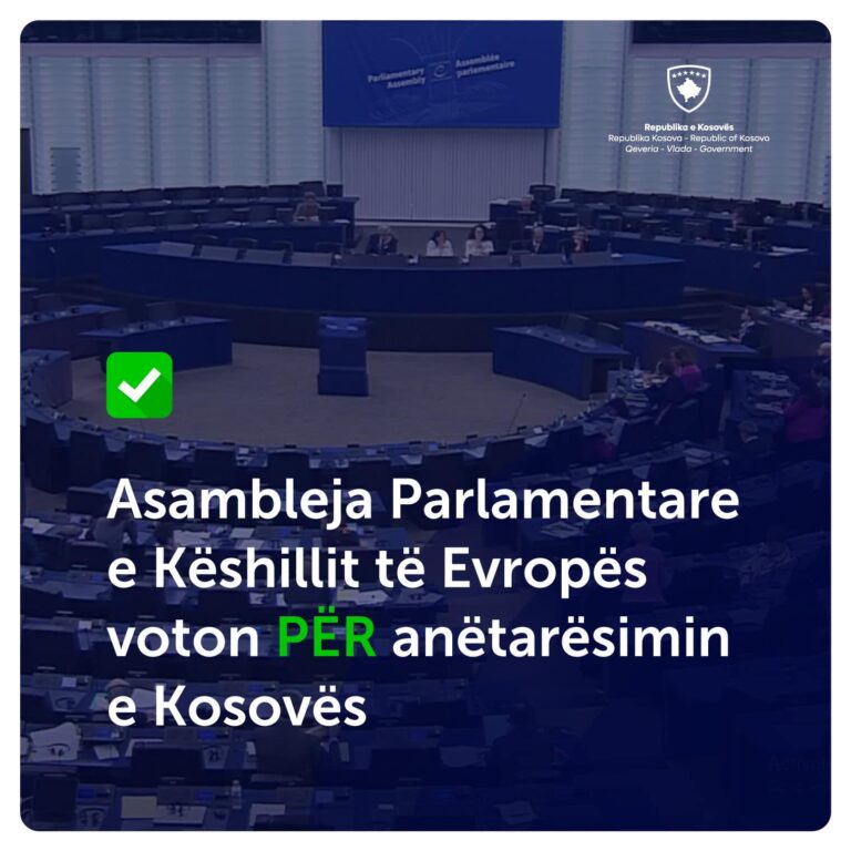 Asambleja Parlamentare i thotë PO Kosovës, Kurti: Një hap larg anëtarësimit në Këshillin e Evropës