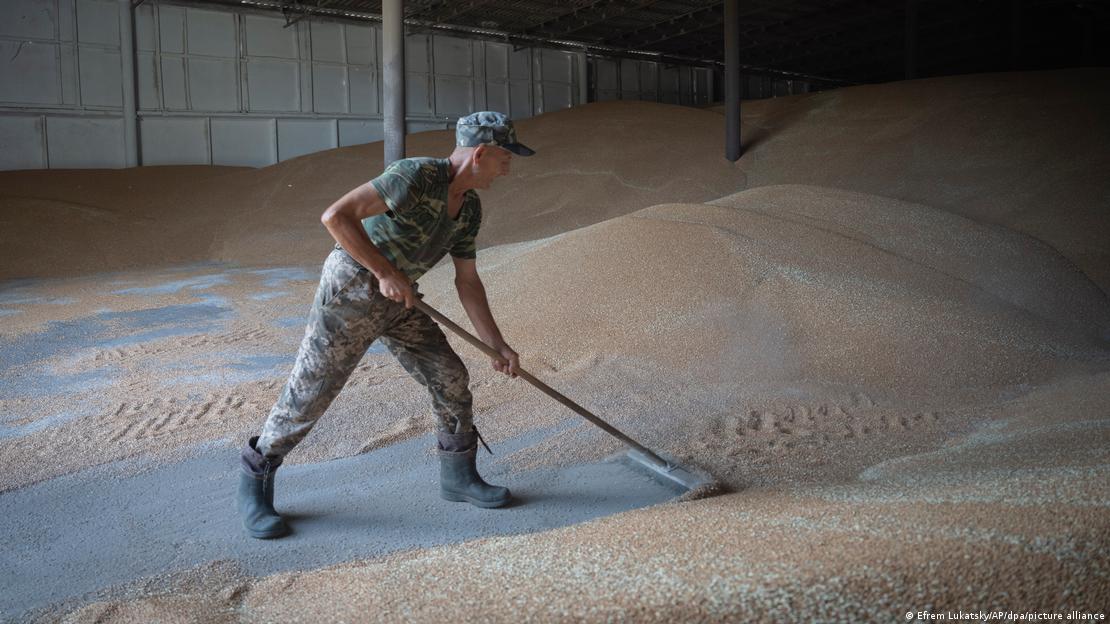 Nëse Ukraina do të anëtarësohej në BE, ajo do të bëhej prodhuesja më e madhe bujqësore europiane - fermer ukrainas në ShurivkaFotografi: Efrem Lukatsky/AP/dpa/picture alliance