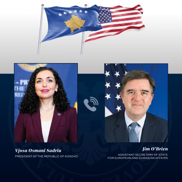 Presidentja Osmani bisedë telefonike me O’Brien, detaje nga komunikimi mes tyre