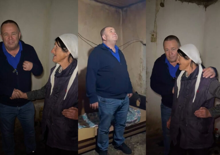Gjergj Luca zgjat dorën bujare të mirësisë për të moshuaren nga Godoleshi i Elbasanit këtë natë të madhe