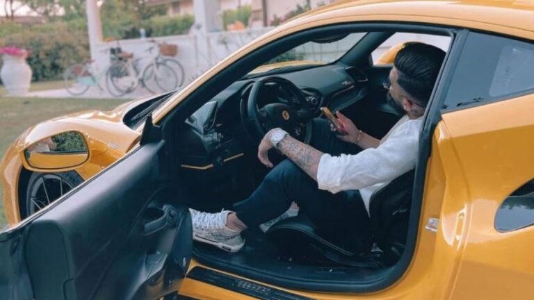 Ferrari shkrumbohet nga zjarri në udhëtim, Hysaj dhe vjehrri rrezikuan jetën