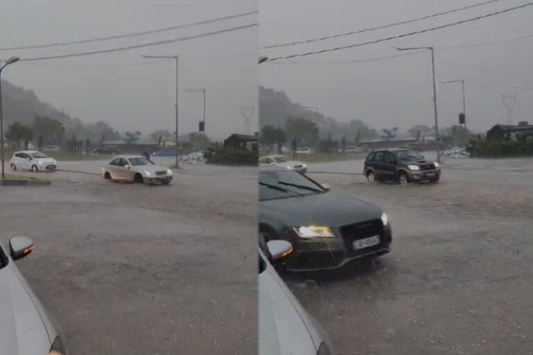 VIDEO/ Ndodh edhe kjo, bie breshër në Elbasan ku dëmton edhe mjetet