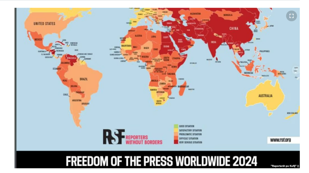 “Reporterët pa kufij”: Liria e shtypit po kërcënohet nga politika