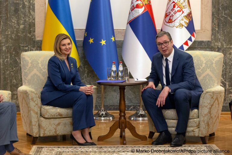 Gruaja e Presidentit ukrainas shkon te Presidenti serb