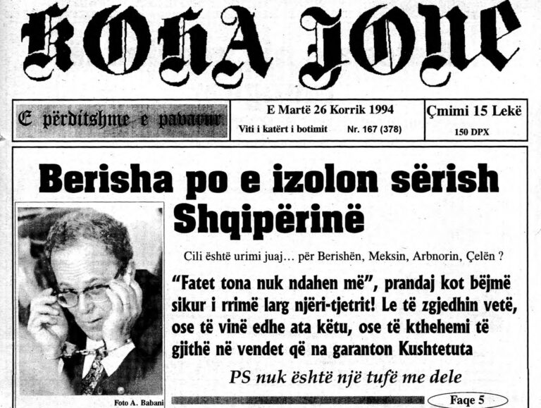 Fatos Nanos nga burgu: “Berisha po e izolon sërish Shqipërinë”