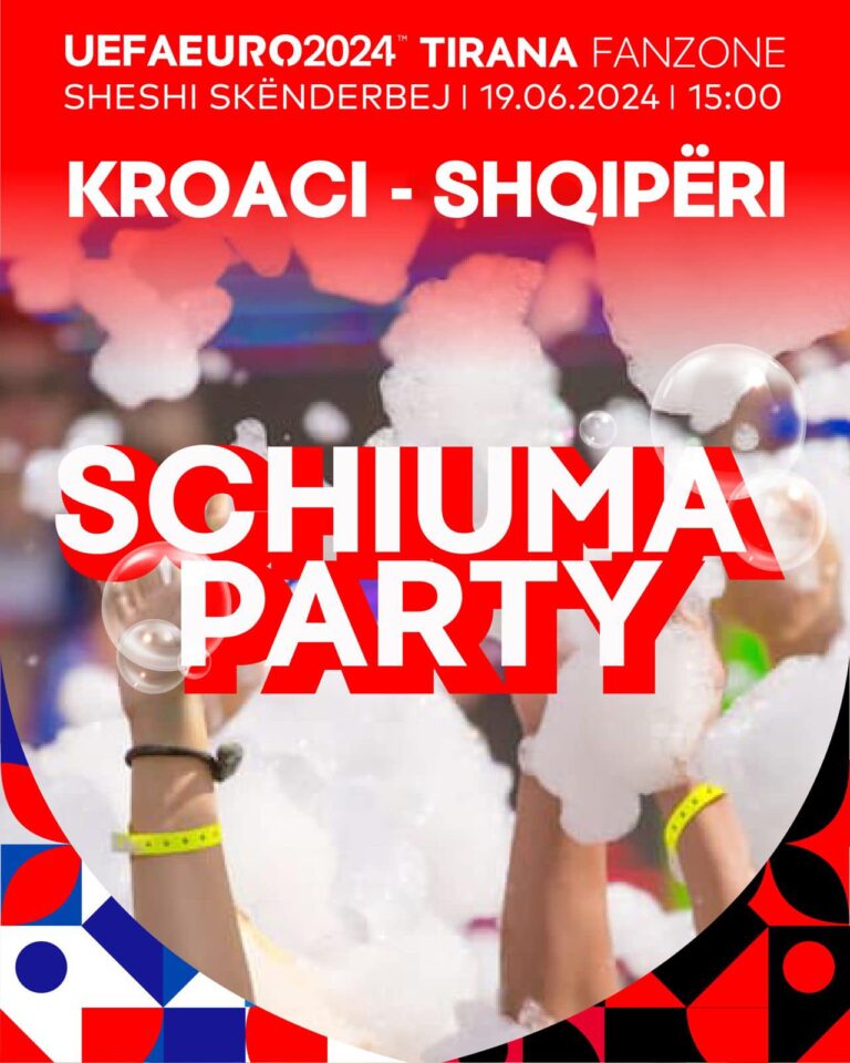 Shkuma party, futboll, dhe muzikë në sheshin “Skëndërbej” për ndeshjen Shqipëri – Kroaci