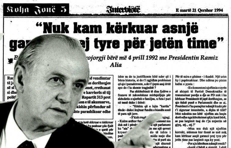 Rrëfimi i Ramiz Alisë më 4 prill 1992, një ditë pas dorëheqjes si Presidenti i fundit komunist