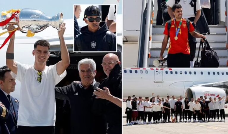 FOTO/ Mposhtën Anglinë në finalen e ”Euro 2024”, Spanja dërgon trofeun në shtëpi/ Festa nis që në aeroport