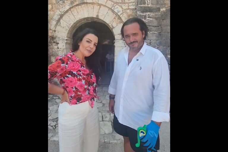 VIDEO/ Belinda Balluku në Porto Palermo me Olen Çezarin: Duhet ndërgjegjësimi i qytetarëve për një mjedis sa më të pastër