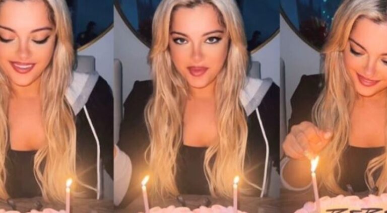 VIDEO/ Ka datëlindjen, Bebe Rexha fik qiriun në mënyrë të pazakontë