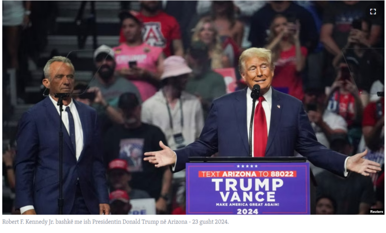 Kandidati Robert F. Kennedy në fushatë me ish-Presidentin Trump