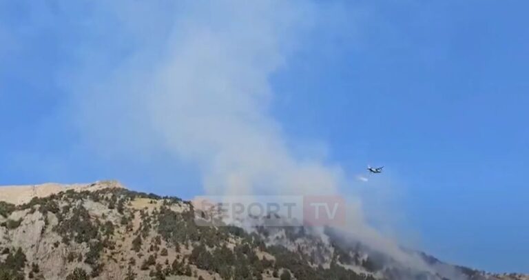 Parku Kombëtar i Tomorrit është nën pushtetin e flakëve, nis ndërhyrja me avionin rumun për shuarjen e zjarreve