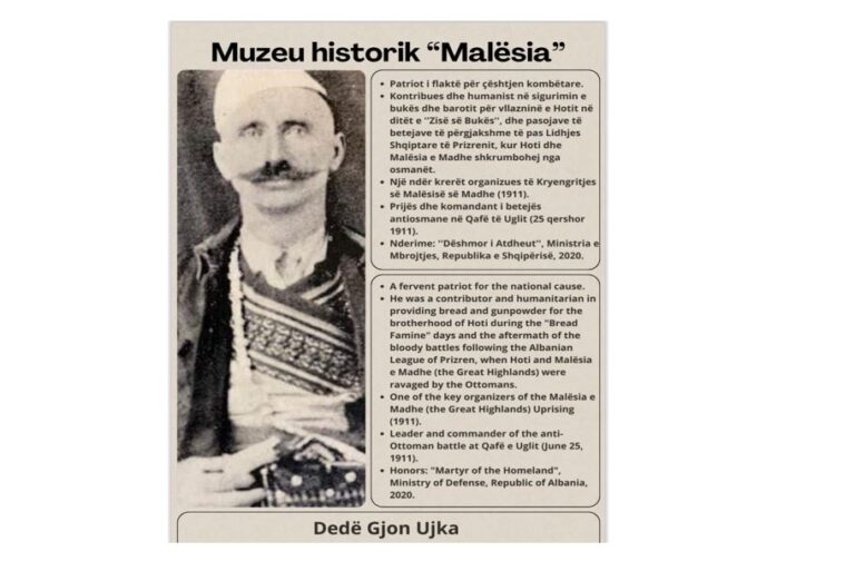 Dedë Gjon Ujka i Traboinit, udhëheqës dhe organizator në kryengritjen e Malësisë së Madhe