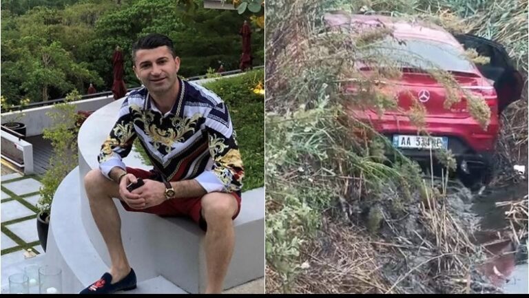 Aksidentohet biznesmeni Kristian Boçi! Nga shpejtësia humbi kontrollin dhe përfundoi në kanal