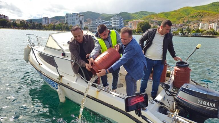 “Festa e Koranit” në Pogradec, hidhen 2 milionë rasat peshku në liqen e Ohrit