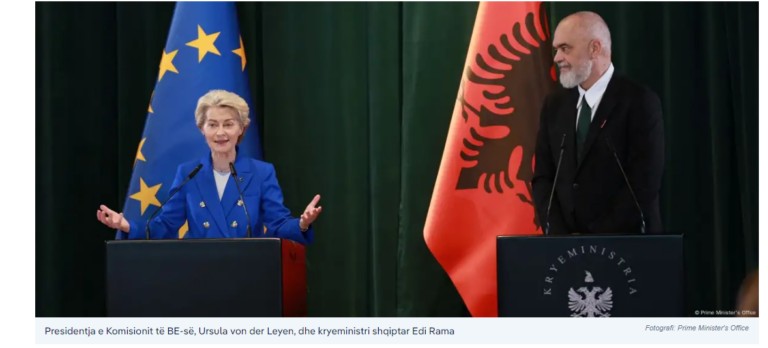 Von der Leyen nga Tirana: Zgjerimi i unionit, prioritet!