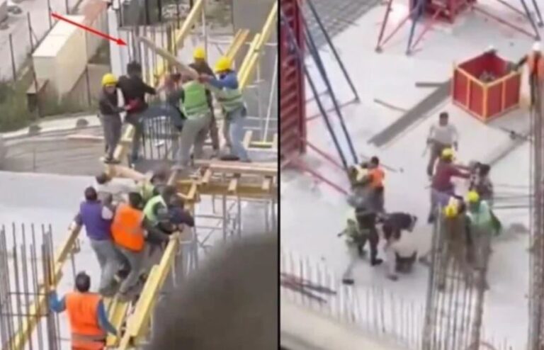 Pamjet bëhen virale, punëtorët shqiptarë dhe rumunë përleshen mbi skelat e ndërtimit të stadiumit të Barcelonës