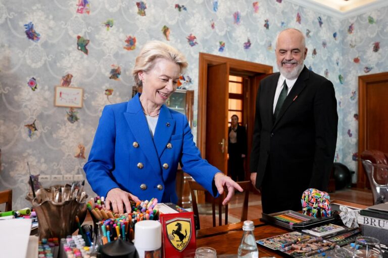 Pamjet e veçanta nga vizita e Von der Leyen në Tiranë