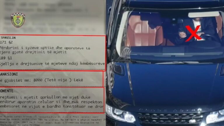 Droni kap shkelësit në rrugë, gjoba dhe për tonazhin tek mjetet e transportit