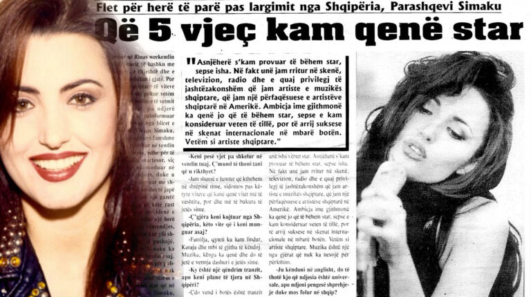 Kur Parashqevi Simaku quhej Vivian, intervista e parë e këngëtares për “Koha Jonë” pas largimit nga Shqipëria