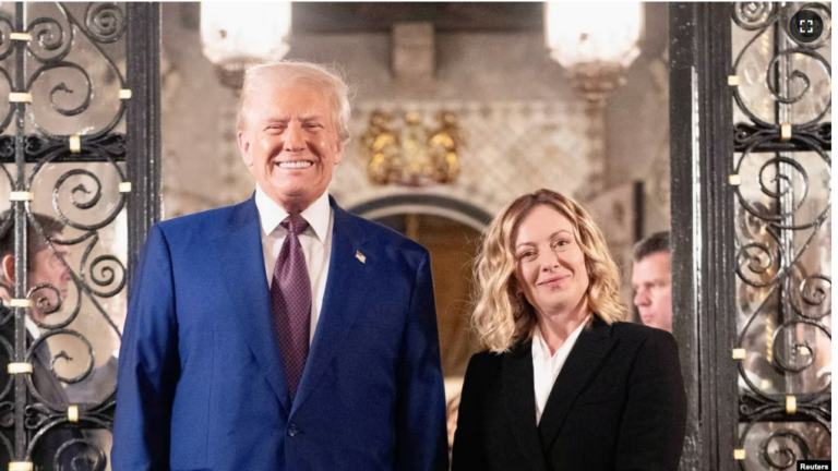 Kryeministrja Meloni takon Presidentin e zgjedhur Trump në Mar-a-Lago