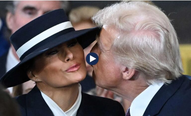 Momenti i sikletshëm, Donald Trump nuk ia del të puthë Melanian gjatë ceremonisë së inaugurimit