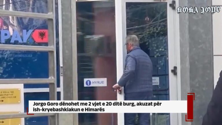 Jorgo Goro dënohet me 2 vjet e 20 ditë burg, akuzat për ish-kryebashkiakun e Himarës